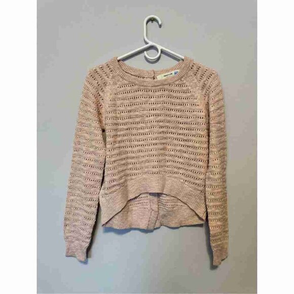 Anthropologie Moth EyeletButton Back Crop Sweater Size Small - Picture 1 of 3
